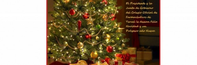 El Presidente y la Junta de Gobierno del COF Teruel, le desean felices fiestas