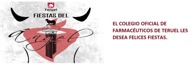 El Colegio Oficial de Farmacéuticos de Teruel les desea felices fiestas del Ángel.
