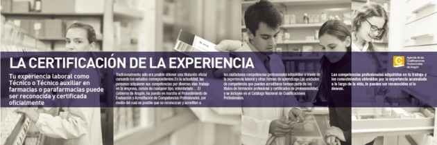 Obtención del certificado de profesionalidad en Farmacia, a través de la experiencia profesional.