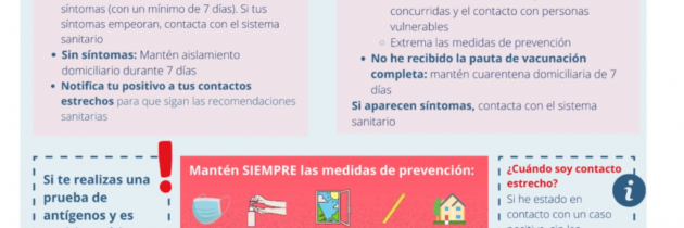 ¿Qué debo hacer si soy positivo o contacto estrecho?
