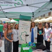 El COF Teruel participa en el acto solidario «Ponle el pañuelo al Torico» junto a la AECC