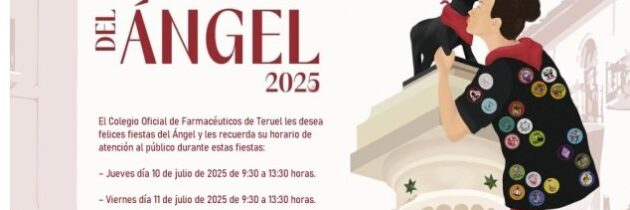El Colegio Oficial de Farmacéuticos de Teruel les desea felices fiestas del Ángel.